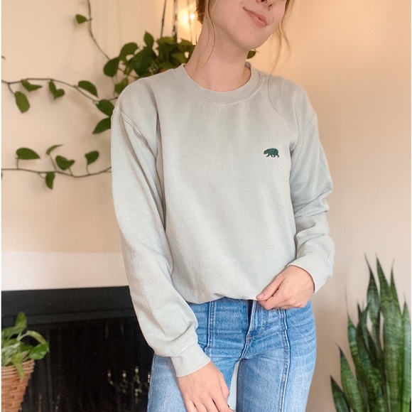 sage green crewneck - Picture 4 of 7
